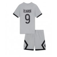 Paris Saint-Germain Mauro Icardi #9 Udebanesæt Børn 2022-23 Kortærmet (+ Korte bukser)